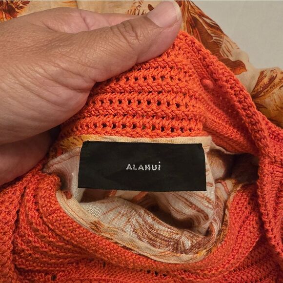 Alanui Hookipa Toile De Jouy Maxi Dress In Orange Size Small - Picture 4 of 13